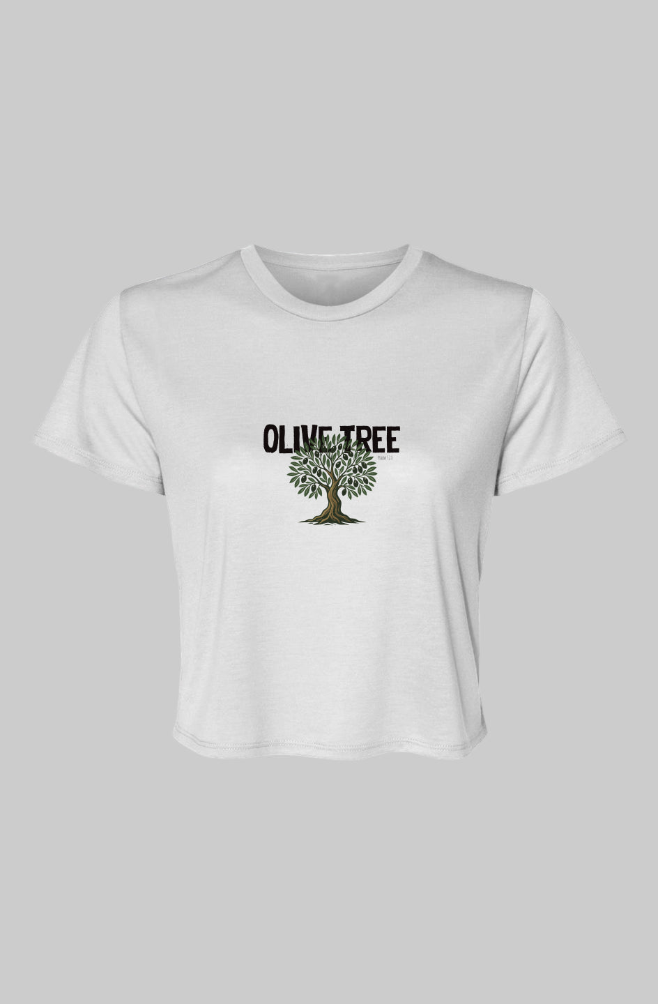 OLIVE TREE | WOMEN CROP TEE |
WHITE